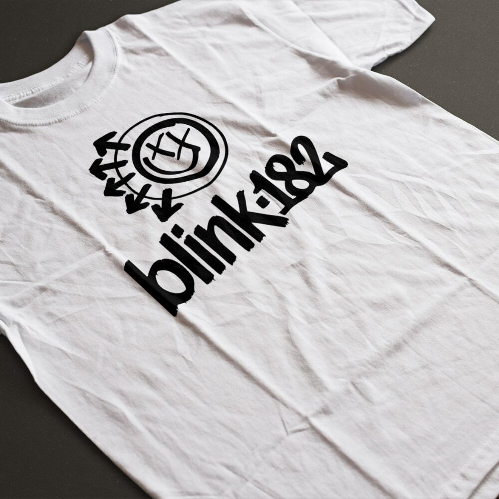 Trendy Rock Blink 182 Music Band Music Shirt White Multiple Sizes Fast Shipping